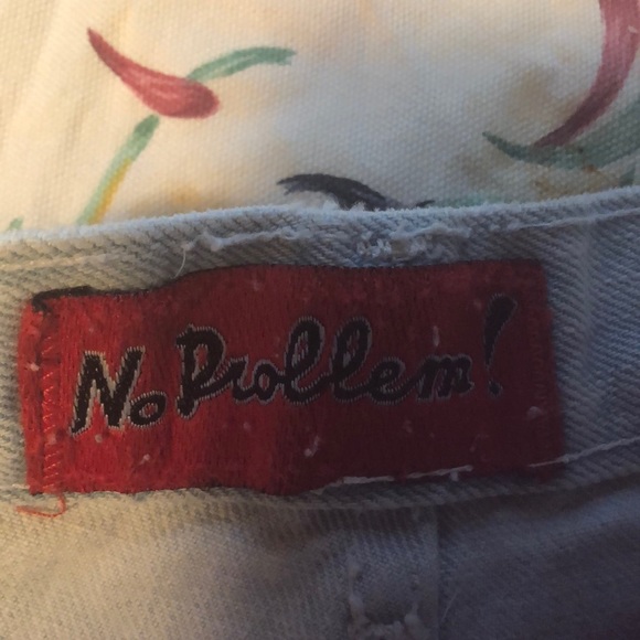 Blue cut off shorts - Picture 2 of 4